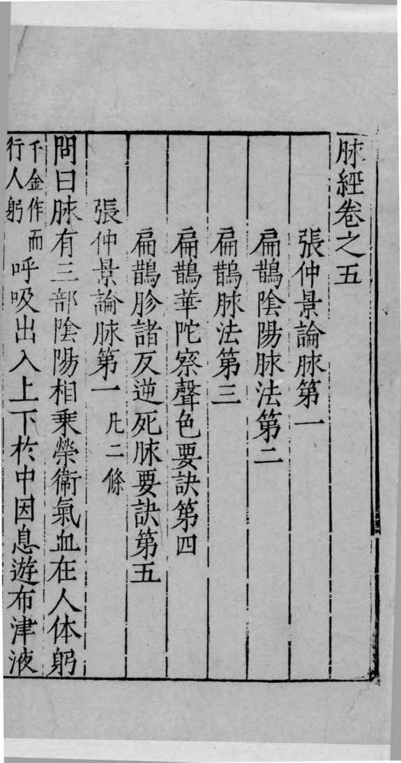 脉经  卷5